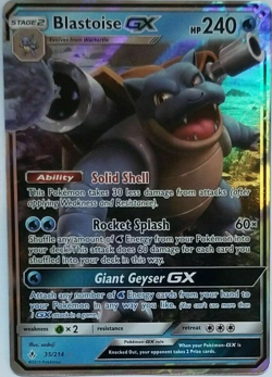 Blastoise GX 35/214 Holo Ultra Rare Pokemon Unbroken Bonds Near Mint pack fresh - Image 4