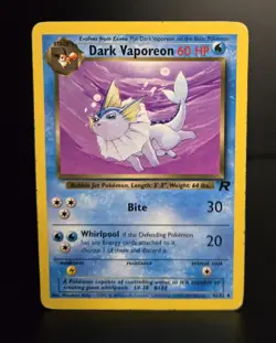 Pokemon TCG - DARK VAPOREON - 45/82 - UNLIMITED - TEAM ROCKET (2000) - WOTC - MP - Image 1