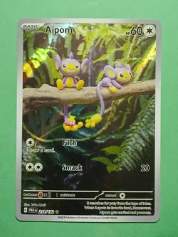 Pokemon Scarlet & Violet Paradox Rift Aipom 211/182 Illustration Rare - Image 1