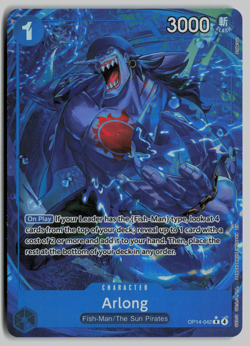 One Piece OP14 The Azure Sea's Seven - Arlong Rare Alt Art OP14-042 - Image 1