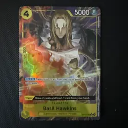 One Piece Basil Hawkins OP10-109 Parallel PRB02 English Holo Foil NM Alt Art - Image 1