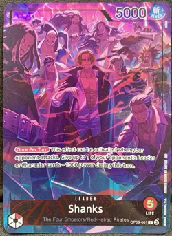 One Piece TCG Shanks Leader OP09-001 ALT Art English - 2nd anniversary eng - Image 1