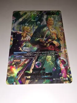 Roronoa Zoro - PRB02-006 (SP) - The Azure Sea's Seven (OP14) Card In Hand - Image 2