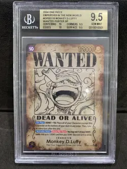 Monkey D. Luffy OP05-119 Wanted Poster SP SEC BGS 9.5 GEM MINT One Piece TCG Eng - Image 2