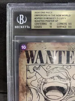 Monkey D. Luffy OP05-119 Wanted Poster SP SEC BGS 9.5 GEM MINT One Piece TCG Eng - Image 3