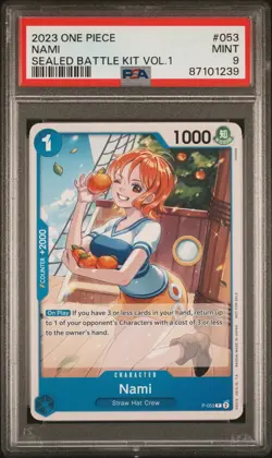 One Piece Nami P-053 Sealed Battle Kit Vol. 1 PSA 9 - Image 1