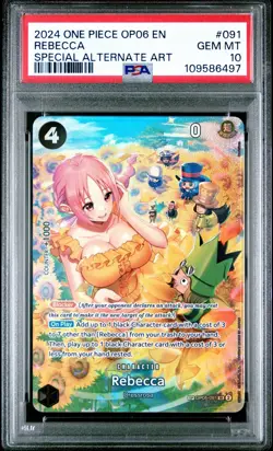Rebecca SP OP05-091 One Piece TCG English Wings of the Captain OP06 - PSA 10 - Image 1