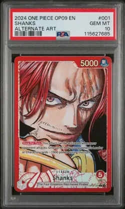 One Piece | Shanks (OP09-001) (V.2) | Emperors in the New World | PSA 10 - Image 1