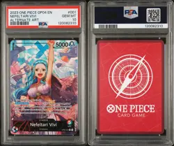 PSA10 ONE PIECE TCG Nefeltari Vivi OP04-001 Kingdoms of Intrigue ALT Art English - Image 3