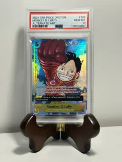 2024 ONE PIECE OP07-500 YEARS IN THE FUTURE ALTERNATE ART MONKEY D. LUFFY PSA 10 - Image 1