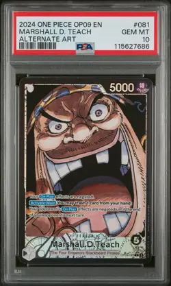 One piece TCG Marshall D. Teach Alt Art OP09-081 Emperors In New World PSA 10 - Image 1