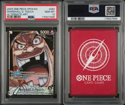One piece TCG Marshall D. Teach Alt Art OP09-081 Emperors In New World PSA 10 - Image 3