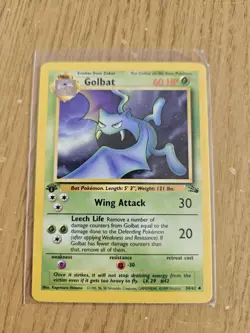 Pokemon Card Golbat 34/62 1st Edition Uncommon Fossil Set WOTC - Image 1