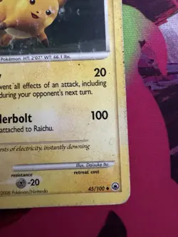 Raichu 45/100 D&P Majestic Dawn Uncommon Pokemon Card - Image 4