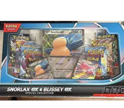 Pokemon Trading Card Game Snorlax ex and Blissey ex Special Collection in hand - Image 1