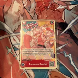 ONE PIECE CARD GAME MONKEY.D.LUFFY PREMIUM BANDAI CARD GAMES FEST 23-24 ENGLISH - Image 1