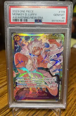 Monkey D Luffy OP05-119 SEC PSA 10 One Piece Card Game Awakening Of The New Era - Image 1