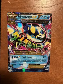Pokemon TCG Primal Kyogre EX Full Art Holo Card Ultra Rare 55/160 - Image 1