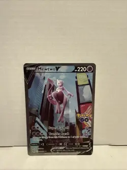 Pokemon Go Mewtwo v Alternate Full Art Holo Card 072/078 NM/Mint Condition - Image 1