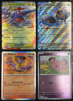 POKEMON MEGA HERACROSS EX - EMPOLEON EX - MOLTRES - SNUBBULL CARDS (SET OF 4) - Image 1