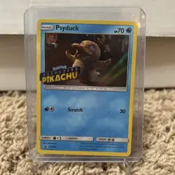 Pokemon TCG Psyduck Holo Promo Card Detective Pikachu SM199 - Image 1