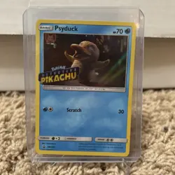 Pokemon TCG Psyduck Holo Promo Card Detective Pikachu SM199 - Image 2