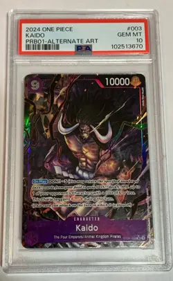 PSA 10 Kaido Alternate Art ST04-003 One Piece Card English - Image 1