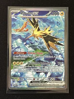Pokemon TCG Scarlet & Violet 151 Zapdos EX SIR Holo Card 202/165 - Image 1