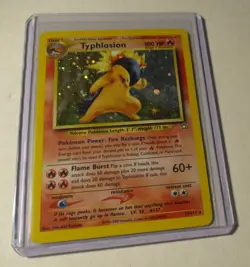 Pokemon TCG Neo Genesis Typhlosion 17/111 Holo Card 2000 Played Collectible - Image 1