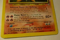 Pokemon TCG Neo Genesis Typhlosion 17/111 Holo Card 2000 Played Collectible - Image 5