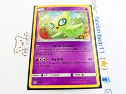 2019 Celebi Black Star PROMO COSMOS HOLO FOIL card SM224 Sun & Moon Pokemon TCG - Image 2