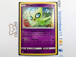 2019 Celebi Black Star PROMO COSMOS HOLO FOIL card SM224 Sun & Moon Pokemon TCG - Image 3
