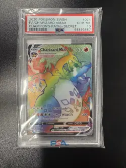 Champion's Path Charizard VMAX #74/73 PSA 10 Secret Card - Image 1