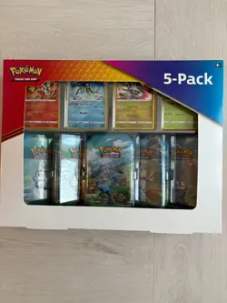 Pokemon TCG Sinnoh Stars 5-Pack Set 5 Mini Tins 4 Promo & 10 Booster Pack Cards - Image 1