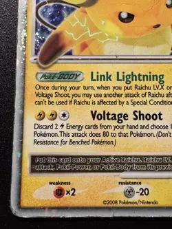 Raichu LV.X 99/100 D&P Stormfront Pokemon Card Holo Foil Rare HP- - Image 5