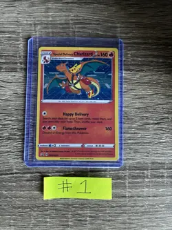 Special Delivery Charizard Pokemon Center Promo Card Holo (SWSH075) - SEALED - Image 1
