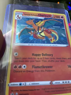 Special Delivery Charizard Pokemon Center Promo Card Holo (SWSH075) - SEALED - Image 3