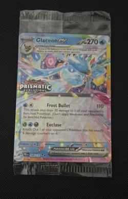 Pokemon TCG Glaceon EX Prismatic Evolutions Stamped Promo Card 026/131 Sealed - Image 1