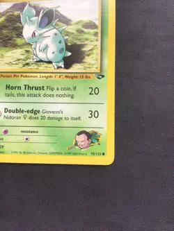 Pokemon Cards: Gym Challenge 1st Edition Common: Giovanni's Nidoran 75/132 - Image 4