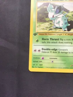 Pokemon Cards: Gym Challenge 1st Edition Common: Giovanni's Nidoran 75/132 - Image 5