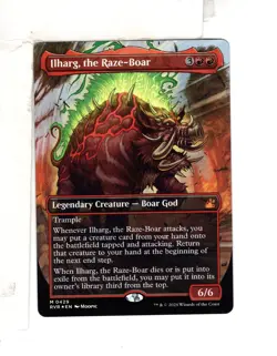 MTG SkeenAB Ilharg the Raze-Boar ANIME BORDERLESS FOIL from INR. NM. - Image 1