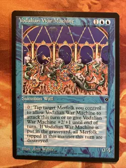 MTG Vodalian War Machine Fallen Empires Played Condition Blue Rare!! - Image 1