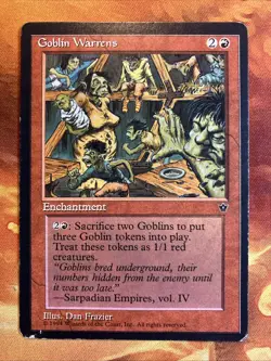 MTG Goblin Warrens Fallen Empires Played Condition Red Rare!! - Image 1