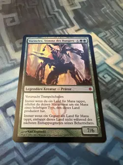 MTG Foil German Vorinclex, Voice of Hunger EX/LP+ New Phyrexia - Image 2
