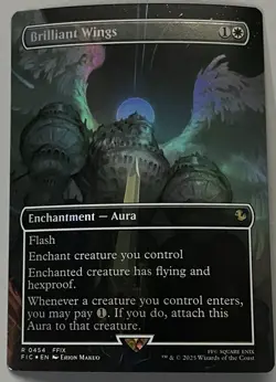 MTG Final Fantasy Commander Brilliant Wings Enchantment - Aura RARE FOIL #0454 - Image 1