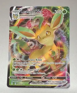 POKEMON TCG LEAFEON V MAX 008/203 EVOLVING SKIES FULL ART HOLO MINT PACK FRESH - Image 1