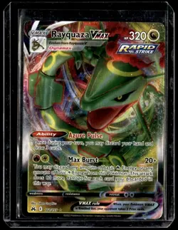 2023 POKEMON SWORD & SHIELD CROWN ZENITH #102/159 RAYQUAZA VMAX - Image 1