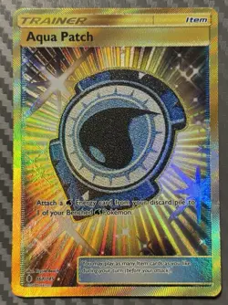 Pokemon TCG Guardians Rising Aqua Patch 161/145 Holo Secret Rare - Image 1