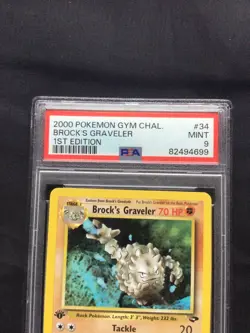 Pokemon: Gym Challenge 1st Edition Uncommon: Brock's Graveler 34/132 PSA 9 - Image 3