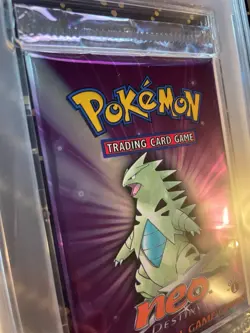 2002 Pokemon Neo Destiny 1st Edition Tyranitar Booster Pack PSA 10 Gem Mint - Image 4